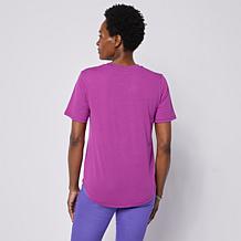 "As Is" DG2 by Diane Gilman Everyday Jersey Embellished Crew Neck Tee