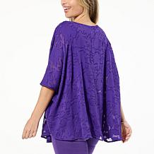 "As Is" DG2 by Diane Gilman Jacquard Double Layer Top