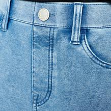 "As Is" DG2 by Diane Gilman Knit Flex Denim Pull-On Wide-Leg Pant