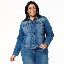 "As Is" DG2 by Diane Gilman Legacy Embellished Stretch Denim Jean J...