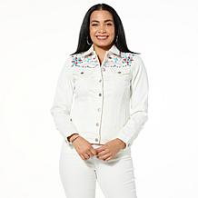 "As Is" DG2 by Diane Gilman Legacy Embellished Stretch Denim Jean J...