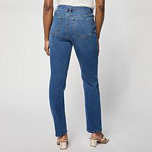 "As Is" DG2 by Diane Gilman Lux Touch Denim Straight-Leg Jean