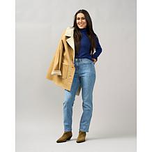 "As Is" DG2 by Diane Gilman Lux Touch Stretch Denim Straight-Leg Jean