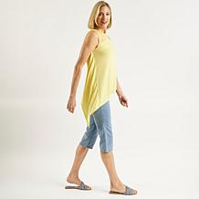 "As Is" DG2 by Diane Gilman Mixed Media Asymmetric Scarf Tank Top