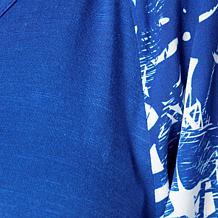 "As Is" DG2 by
Diane Gilman Mixed Media Puff Sleeve V-neck Top