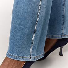 "As Is" DG2 by Diane Gilman New Classic Stretch Denim Crystal Bootc...