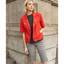 "As Is" DG2 by Diane Gilman New Classic Stretch Denim Elbow Sleeve ...