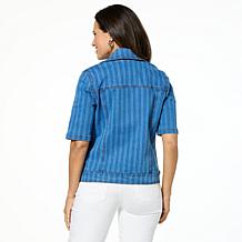 "As Is" DG2 by Diane Gilman New Classic Stretch Denim Elbow Sleeve ...