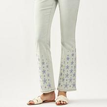 "As Is" DG2 by Diane Gilman New Classic Stretch Denim Embroidered B...