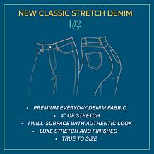 "As Is" DG2 by Diane Gilman New Classic Stretch Denim Pull-On Wide-...