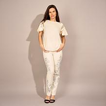 "As Is" DG2 by Diane Gilman New Classic Stretch Denim Watercolor Pr...