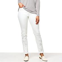 "As Is" DG2 by Diane Gilman New Classic Stretch Embroidered Skinny ...