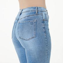 "As Is" DG2 by Diane Gilman New Stretch Embroidered Wide-Leg Jean