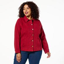 "As Is" DG2 by Diane Gilman Starlight Stretch Denim Seamed Jacket