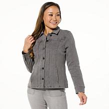 "As Is" DG2 by Diane Gilman Starlight Stretch Denim Seamed Jacket