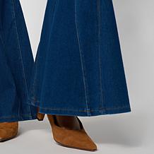 "As Is" DG2 by Diane Gilman Super Stretch Knit Denim Flared Jean