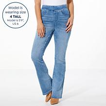 "As Is" DG2 by Diane Gilman Virtual Stretch Denim Pull-On Flare Jean