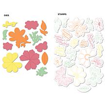 "As Is" Diamond Press Heart Flowers Stamp and Die Pop-Up Card Kit