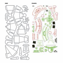 "As Is" Diamond Press Santa, Mrs. Claus & Rudolph Bobblehead Stamp ...