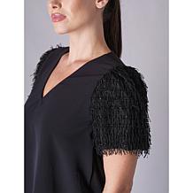 "As Is" Diane Gilman Novelty Sleeve Easy Top