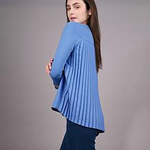 "As Is" Diane Gilman Pleated Back Swing Knit Top