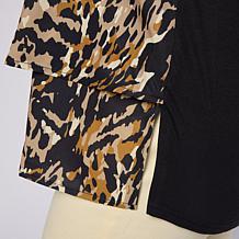 "As Is" Diane Gilman Poly CDC Flutter Tank Top with Lace Trim Inset