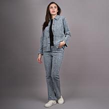 "As Is" Diane Gilman Printed Stretch Denim Bootcut