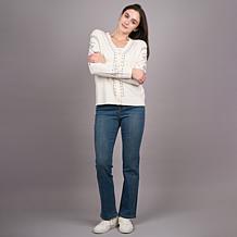 "As Is" Diane Gilman Soft Ease Embellished Cardigan