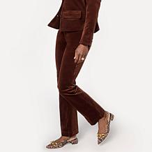 "As Is" Diane Gilman Stretch Velveteen Baby Bootcut Pant