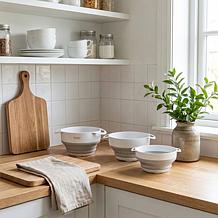 "As Is" Dishy Set of 3 Nestable Colander & Bowl Set