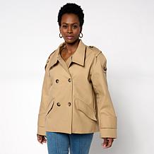 "As Is" Elle Get the Look Cropped Trench Jacket