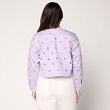 "As Is" Elle Get the Look Washed Denim Grommet Jacket