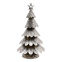 "As Is" Emryn House 4-piece Galvanized Tree and Deer Set