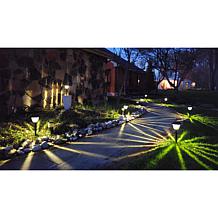 "As Is" Eveready 8-Piece Solar Color-On-Demand 12 Lumen Pathway Lights