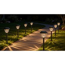 "As Is" Eveready 8-Piece Solar Color-On-Demand 12 Lumen Pathway Lights