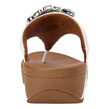 "As Is" FitFlop Lulu Jewel-Deluxe Leather Toe-Post Sandals