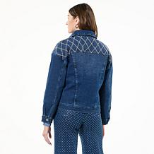 "As Is" G by Giuliana Black Label Denim Rhinestone Jacket