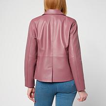 "As Is" G by Giuliana Black Label Leather Lapel Jacket