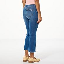 "As Is" G by Giuliana Black Label Mid-Rise EcoChic Denim Kick Crop ...