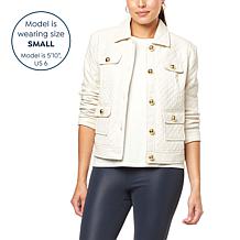 "As Is" G by Giuliana Black Label Quilted Faux Leather Jacket