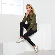 "As Is" G by Giuliana Black Label Quilted Faux Leather Jacket