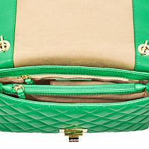 "As Is" G by Giuliana Black Label Quilted Leather Crossbody