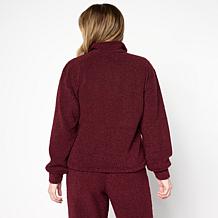 "As Is" G by Giuliana Black Label Teddy Lux Quarter Zip