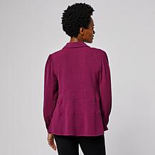 "As Is" G by Giuliana Button-Down Peplum Blouse