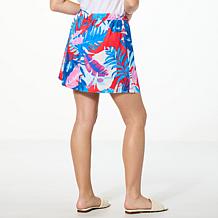 "As Is" G by Giuliana Court to Resort Printed Asymmetrical Skort