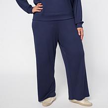 "As Is" G by Giuliana Diamond Knit Wide Leg Crop Pant