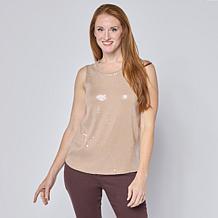 "As Is" G by Giuliana ECOLUX 2 Pack Tank with Sequin Front