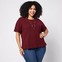 "As Is" G by Giuliana FF Sweater with Ruffle