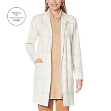 "As Is" G by Giuliana Jacquard Sweater Knit Duster Cardigan