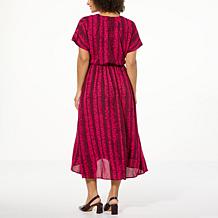 "As Is" G by Giuliana Kimono Sleeve Front Flyaway Dress